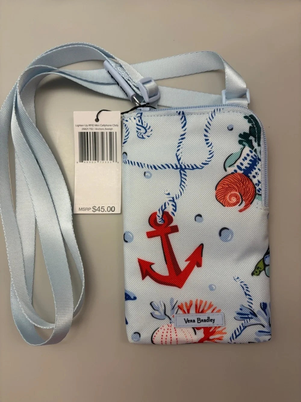 Vera Bradley Sea Turtle Mini Cellphone Crossbody